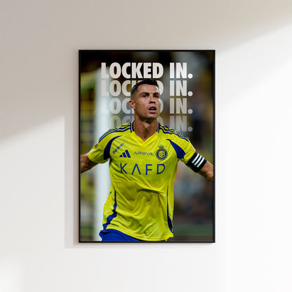 Cristiano Ronaldo Locked In Poster